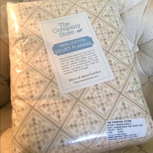 Company Store velvet flannel queen duvet & shams